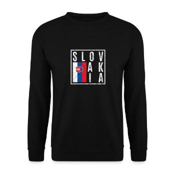 Slovakia - Unisex Sweatshirt - black - Front - Alina (178cm) & Michal (187cm)