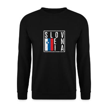 Slovenia - Unisex Sweatshirt - black - Front - Alina (178cm) & Michal (187cm)