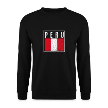 Peru - Unisex Sweatshirt - black - Front - Alina (178cm) & Michal (187cm)