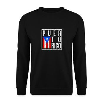 Puerto Rico - Unisex Pullover - Schwarz - Vorne - Alina (178cm) & Michal (187cm)