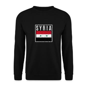 Syria - Unisex Sweatshirt - black - Front - Alina (178cm) & Michal (187cm)