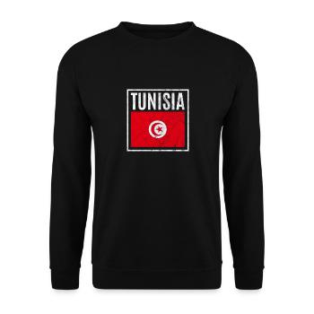 Tunisia - Unisex Sweatshirt - black - Front - Alina (178cm) & Michal (187cm)