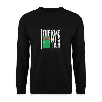 Turkmenistan - Unisex Pullover - Schwarz - Vorne - Alina (178cm) & Michal (187cm)