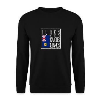 Turks and Caicos Islands - Unisex Sweatshirt - black - Front - Alina (178cm) & Michal (187cm)