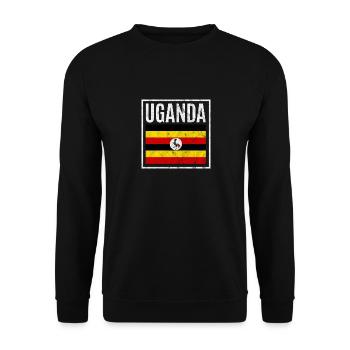 Uganda - Unisex Sweatshirt - black - Front - Alina (178cm) & Michal (187cm)