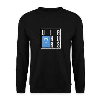 Ouïghours - Sweat-shirt Unisexe - noir - Devant - Alina (178cm) & Michal (187cm)