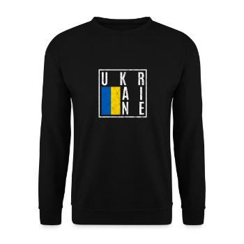 Ukraine - Unisex Sweatshirt - black - Front - Alina (178cm) & Michal (187cm)