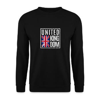Großbritannien - Unisex Pullover - Schwarz - Vorne - Alina (178cm) & Michal (187cm)