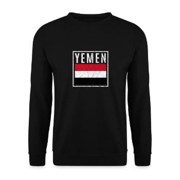 Jemen - Unisex Pullover - Schwarz - Vorne - Alina (178cm) & Michal (187cm)