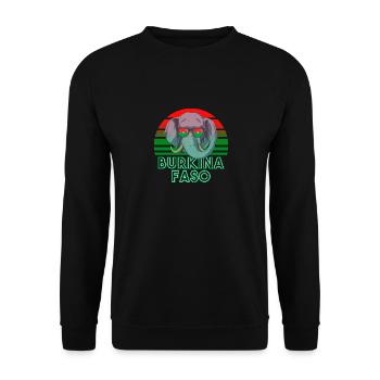 Burkina Faso - Unisex Sweatshirt - black - Front - Alina (178cm) & Michal (187cm)