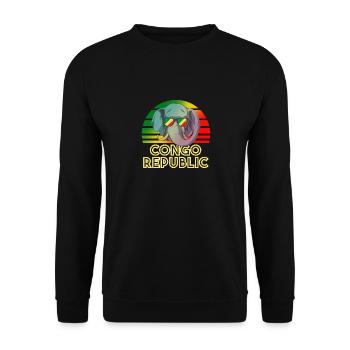 République du Congo - Sweat-shirt Unisexe - noir - Devant - Alina (178cm) & Michal (187cm)