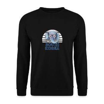 South Korea - Unisex Sweatshirt - black - Front - Alina (178cm) & Michal (187cm)