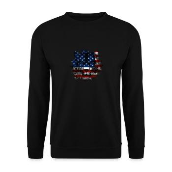 États-Unis - Sweat-shirt Unisexe - noir - Devant - Alina (178cm) & Michal (187cm)