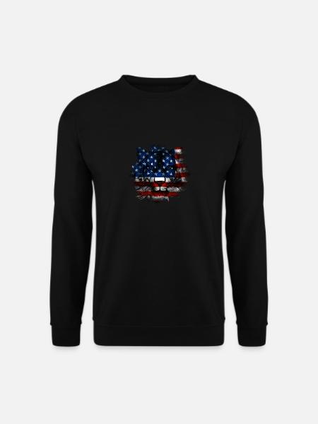 États-Unis - Sweat-shirt Unisexe - noir
