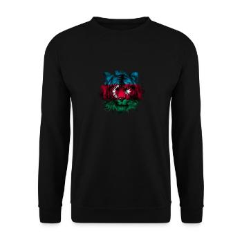 Azerbaijan - Unisex Sweatshirt - black - Front - Alina (178cm) & Michal (187cm)