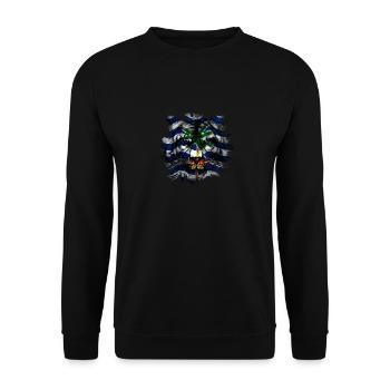 Britisches Territorium im Indischen Ozean - Unisex Pullover - Schwarz - Vorne - Alina (178cm) & Michal (187cm)