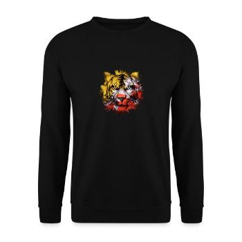 Bhutan - Unisex Sweatshirt - black - Front - Alina (178cm) & Michal (187cm)