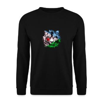 Dschibuti - Unisex Pullover - Schwarz - Vorne - Alina (178cm) & Michal (187cm)