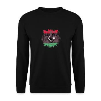 Libyen - Unisex Pullover - Schwarz - Vorne - Alina (178cm) & Michal (187cm)