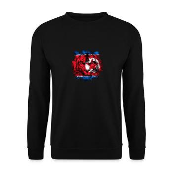 Nordkorea - Unisex Pullover - Schwarz - Vorne - Alina (178cm) & Michal (187cm)