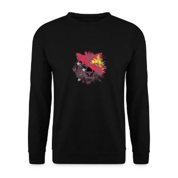 Papua-Neuguinea - Unisex Pullover - Schwarz - Vorne - Alina (178cm) & Michal (187cm)