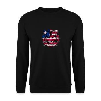 Liberia - Unisex Pullover - Schwarz - Vorne - Alina (178cm) & Michal (187cm)