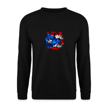 Puerto Rico - Unisex Pullover - Schwarz - Vorne - Alina (178cm) & Michal (187cm)