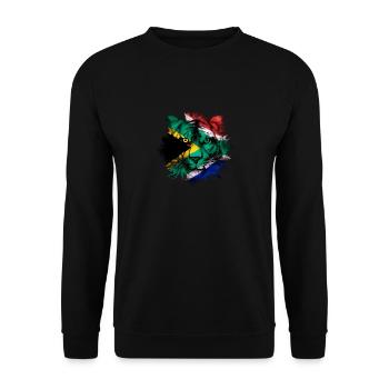 Südafrika - Unisex Pullover - Schwarz - Vorne - Alina (178cm) & Michal (187cm)
