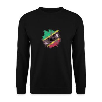 Saint Kitts and Nevis - Unisex Sweatshirt - black - Front - Alina (178cm) & Michal (187cm)