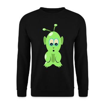T-shirt martien, pour alien et OVNI fan - Sweat-shirt Unisexe - noir - Devant - Alina (178cm) & Michal (187cm)