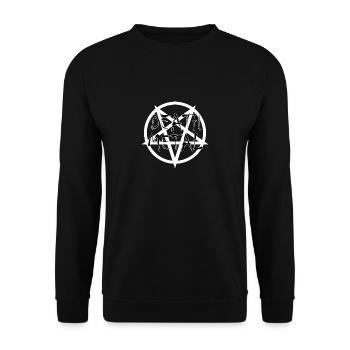 Death Metal Pentagram - Unisex Sweatshirt - black - Front - Alina (178cm) & Michal (187cm)