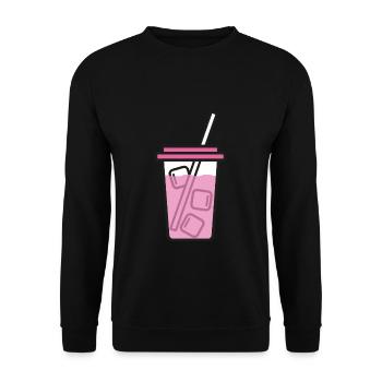Milkshake Drink Summer - Unisex Sweatshirt - black - Front - Alina (178cm) & Michal (187cm)
