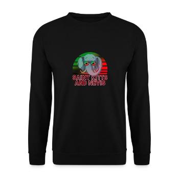 Saint Kitts and Nevis - Unisex Sweatshirt - black - Front - Alina (178cm) & Michal (187cm)
