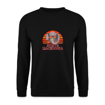 Macédoine du Nord - Sweat-shirt Unisexe - noir - Devant - Alina (178cm) & Michal (187cm)