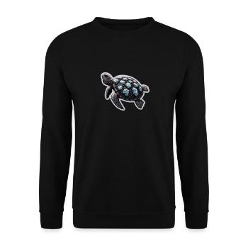 Diamond turtle - Unisex Pullover - Schwarz - Vorne - Alina (178cm) & Michal (187cm)
