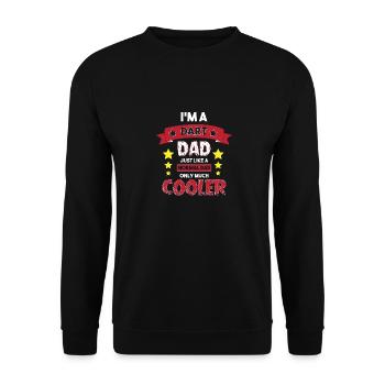 Dart Dartboard Dartpfeil - Unisex Sweatshirt - black - Front - Alina (178cm) & Michal (187cm)
