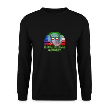 Equatorial Guinea - Unisex Sweatshirt - black - Front - Alina (178cm) & Michal (187cm)