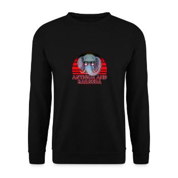 Antigua und Barbuda - Unisex Pullover - Schwarz - Vorne - Alina (178cm) & Michal (187cm)
