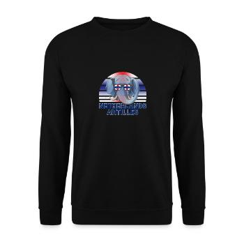 Netherlands Antilles - Unisex Sweatshirt - black - Front - Alina (178cm) & Michal (187cm)