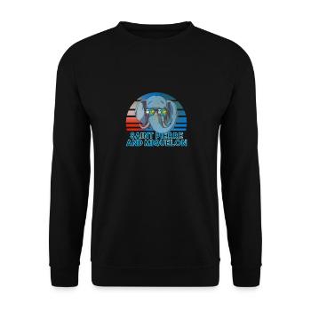 St. Pierre und Miquelon - Unisex Pullover - Schwarz - Vorne - Alina (178cm) & Michal (187cm)