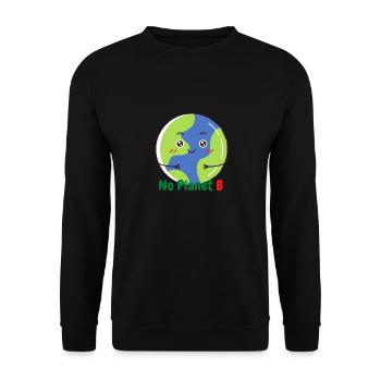No Planet B - Sweat-shirt Unisexe - noir - Devant - Alina (178cm) & Michal (187cm)