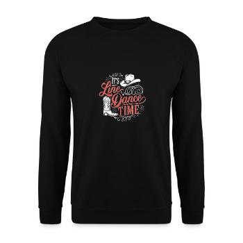 Line Dance Time Line Dancing Time to dance - Unisex Sweatshirt - black - Front - Alina (178cm) & Michal (187cm)