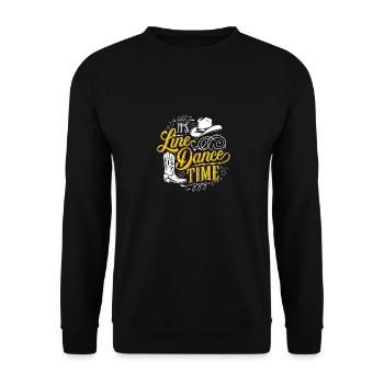 Line Dance Time Line Dancing Time to dance - Unisex Sweatshirt - black - Front - Alina (178cm) & Michal (187cm)