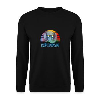 Réunion - Unisex Sweatshirt - black - Front - Alina (178cm) & Michal (187cm)