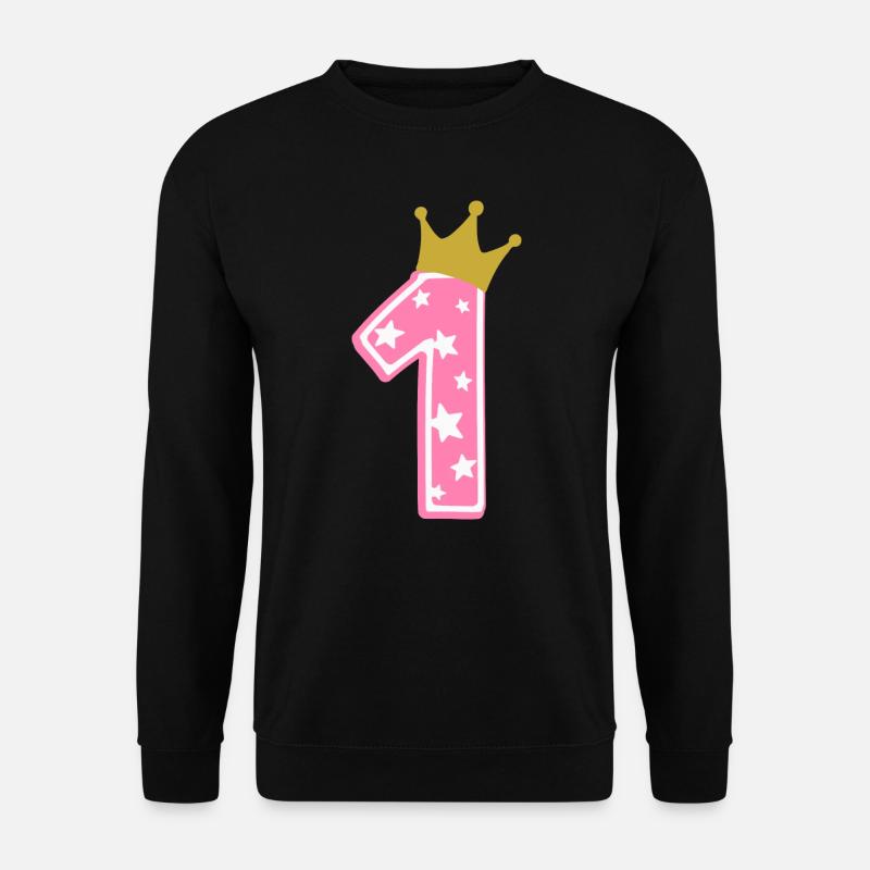 1 Krone 1. Geburtstag 1 Jahr - Unisex Pullover - Schwarz