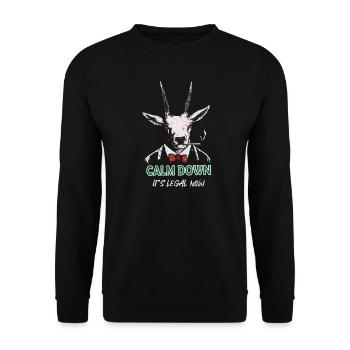 Weed Deer Legalize - Unisex Sweatshirt - black - Front - Alina (178cm) & Michal (187cm)