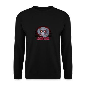 Baster - Unisex Sweatshirt - black - Front - Alina (178cm) & Michal (187cm)