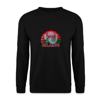 Weißrussland - Unisex Pullover - Schwarz - Vorne - Alina (178cm) & Michal (187cm)