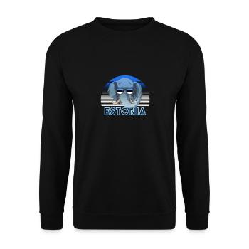 Estland - Unisex Pullover - Schwarz - Vorne - Alina (178cm) & Michal (187cm)