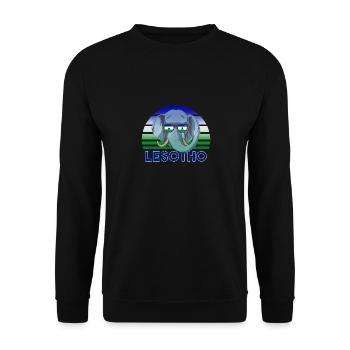 Lesotho - Unisex Pullover - Schwarz - Vorne - Alina (178cm) & Michal (187cm)